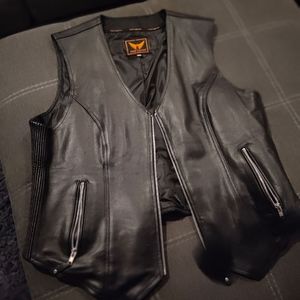Female biker vest